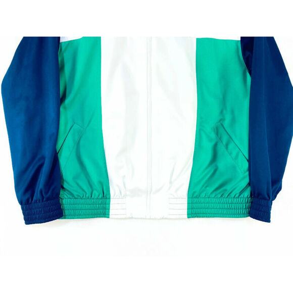 Alfred Dunner Jacket Women's Size 12 Blue White & Green Zip Up Lightweight - Picture 5 of 8